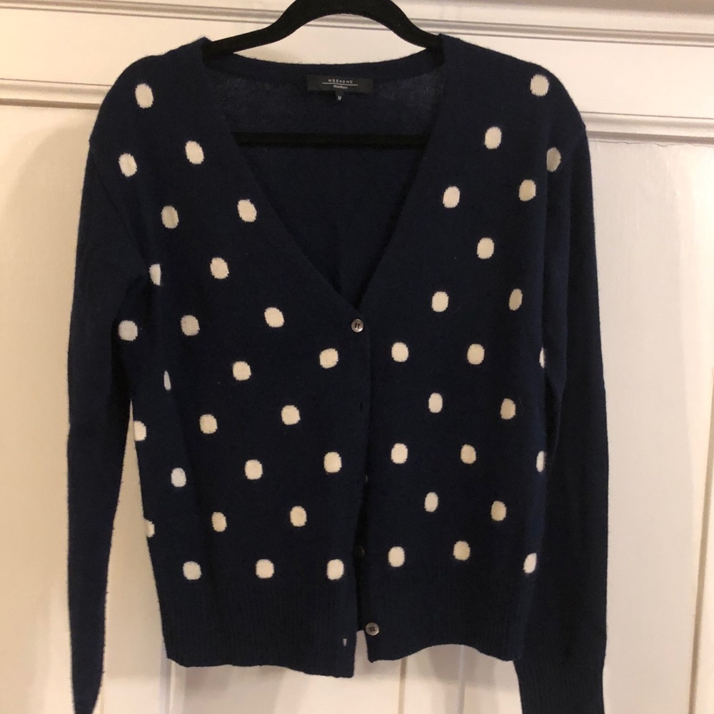 MaxMara Weekend cashmere cardigan polka dots